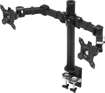 TONY STARK LED LCD Monitor Desk Clamp Mount for 2 Screens | Height Adjustable |Gaming Desk Mount Monitor Arm