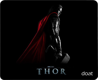 Doat Thor Avengers Mouse Pad for Laptop, Notebook, Gaming Computer Non-Slip Base Mousepad(Black)