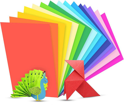 ROOTS Premium Quality 100 Unruled Multicolored A4 Sheets 75 gsm Coloured Paper(Set of 10, Multicolor)