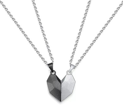 HOUSEOFTRENDZZ Sterling Silver Stainless Steel Locket Set