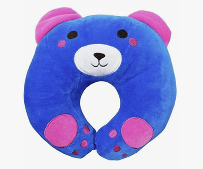 kistapo Baby Soft Neck Support Pillow for Head Shaping(New Born 0-12 Months Age Group) Polyester Fibre Toons & Characters Baby Pillow Pack of 1(Blue)