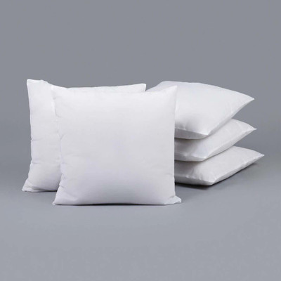 MeeFactory Microfibre Solid Cushion Pack of 5(White)