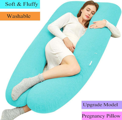 Linenovation Upgrade Model Pregnancy Pillow Microfibre Solid Pregnancy Pillow Pack of 1(Turquise)