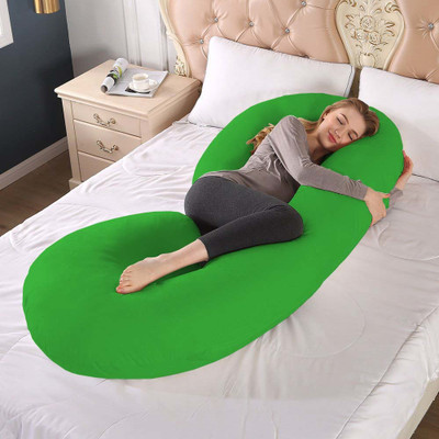 Linenovation Microfibre Solid Pregnancy Pillow Pack of 1(Green)