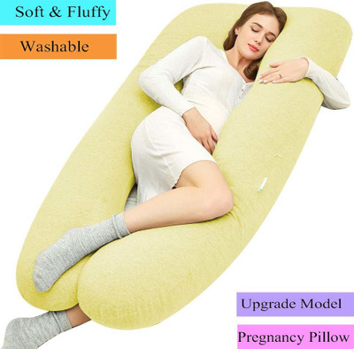 Linenovation Upgrade Model Pregnancy Pillow Microfibre Solid Pregnancy Pillow Pack of 1(Beige)