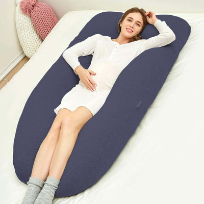 EVOL Upgrade Model Pregnancy Pillow Microfibre Solid Pregnancy Pillow Pack of 1(Dark Blue)
