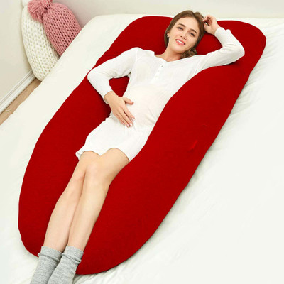 Cashmera Upgrade Model Pregnancy Pillow Microfibre Solid Pregnancy Pillow Pack of 1(Maroon)