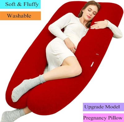 Linenovation Upgrade Model Pregnancy Pillow Microfibre Solid Pregnancy Pillow Pack of 1(Maroon)