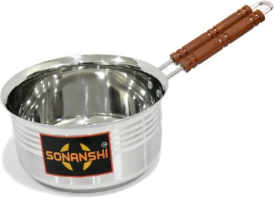 Sonanshi Tea Pan/Milk Pan/Sauce Pan for Cooking Tea/Milk/Coffee in Kitchen/Restaurant Sauce Pan 16.95 cm diameter 2 L capacity(Stainless Steel)