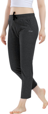 XOYA Side Pocket Pajama Solid Women Grey Track Pants