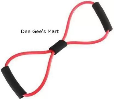 DEE GEE 8-Shape Rubber Loop Pull Sports Resistance Band Resistance Tube (Red) Resistance Tube(Red)