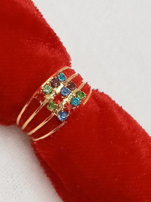 vks trading Gold Plated Non Adjustable Rings026 Brass Ring