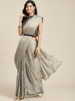 Ratnavati Self Design Bollywood Georgette Saree(Grey)