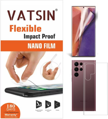 Vatsin Front and Back Screen Guard for Samsung Galaxy S22 Ultra(Pack of 2)