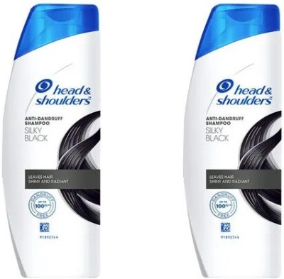 HEAD & SHOULDERS Silky Black (Anti-Dandruff Shampoo) - 340ml each (Pack of 2)(680 ml)