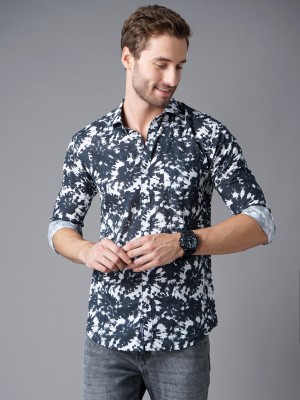 Paul Street Men Printed Casual Grey Shirt