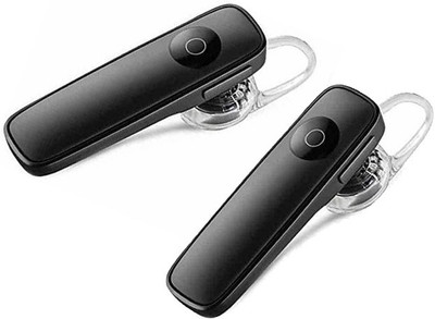 Ggkart BLACK Bluetooth Headset Pack of 2 Bluetooth(Black, True Wireless)