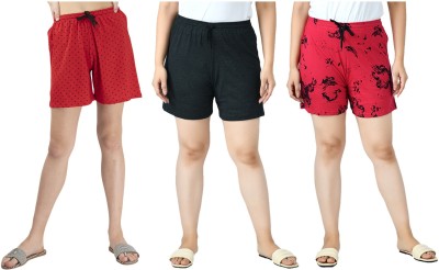 Indistar Printed Women Multicolor Regular Shorts