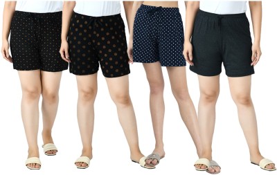 IndiWeaves Printed Women Multicolor Regular Shorts