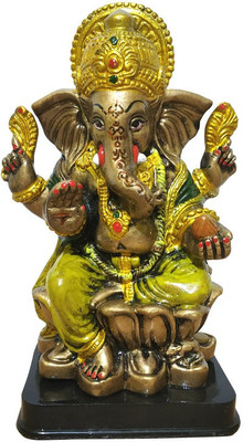WINSOME COLLECTION Ganesh Murti idol Statue Ganpati Idol Decorative Showpiece  -  11 cm(Polyresin, Multicolor)