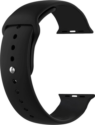 ACM Sliding Watch Strap Silicone Belt for Ptron Force X12s Smartwatch Black Smart Watch Strap(Black)