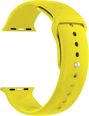 ACM Sliding Watch Strap Silicone for Apple Watch Series 3 38mm Smartwatch Yellow Smart Watch Strap(Yellow)