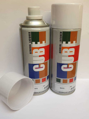 CUBE CUBE COMBO SPRAY PAINTS White Spray Paint 800 ml(Pack of 1)