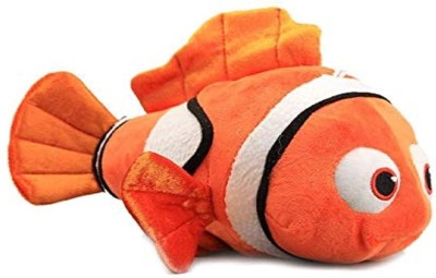 Tickles Nemo Fish Soft Stuffed Plush Sea Animal Toy for Kids Boys & Girls  - 35 cm(Orange & White)