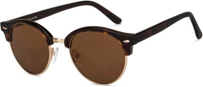 john jacobs Clubmaster Sunglasses(For Men & Women, Brown)