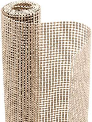 Star Work Rectangular Pack of 1 Table Placemat(Beige, PVC)