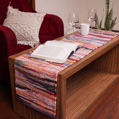 HOMEMONDE Multicolor 182 cm Reversible Table Runner(Polyester)