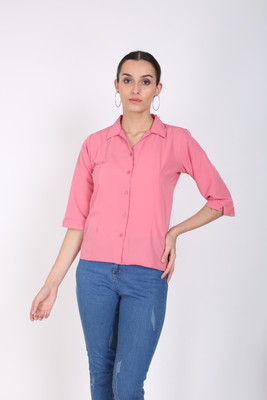 HRIKSHIKA FASHION Casual Solid Women Blue Top