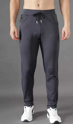 kdsn Solid Men Grey Track Pants