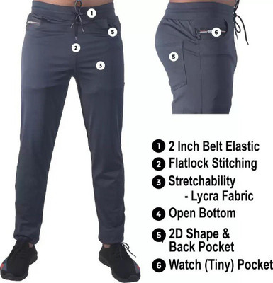 evergreen friends Solid Men Grey Track Pants