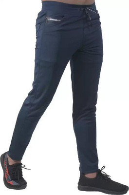 RKM STORE Solid Men Blue Track Pants