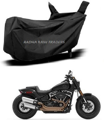 RADHA RANI TARDERS Two Wheeler Cover for Harley Davidson(Fat Boy, Black)