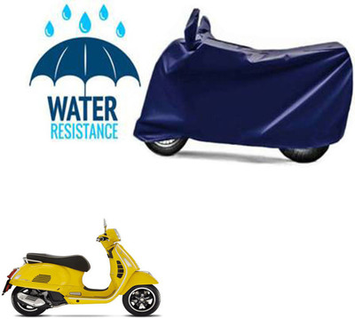 RONISH Waterproof Two Wheeler Cover for Vespa(GTS Super 125 BS6, Blue)