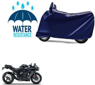 RONISH Waterproof Two Wheeler Cover for Kawasaki(Ninja H2 BS6, Blue)