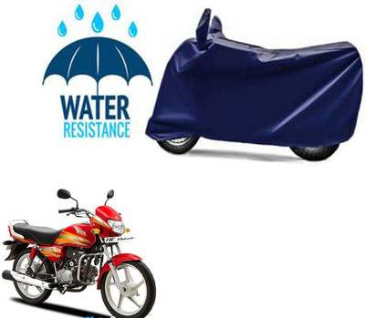 Mdstar Waterproof Two Wheeler Cover for Hero(HF Deluxe BS6, Blue)