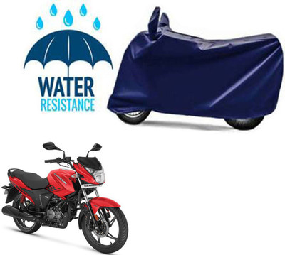 RONISH Waterproof Two Wheeler Cover for Hero(Glamour BS6, Blue)