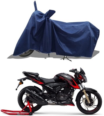 KEDIT Two Wheeler Cover for TVS(Apache RTR 200 4V, Blue)