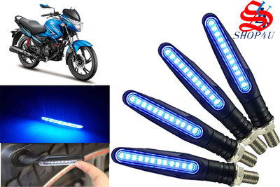 SHOP4U Front, Rear, Side LED Indicator Light for Hero Glamour(Blue)