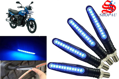 SHOP4U Front, Rear, Side LED Indicator Light for Bajaj Platina 125(Blue)