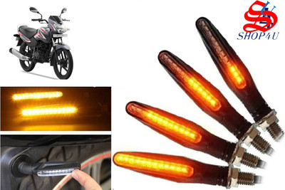 SHOP4U Front, Rear, Side LED Indicator Light for TVS Sport(Yellow)