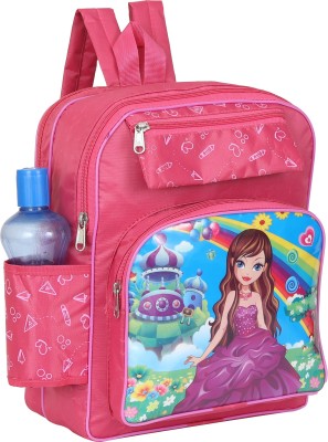 FRUZON Nursery LKG Princess School Bag (Pink Backpack Small Size) Waterproof School Bag(Pink, 10 L)