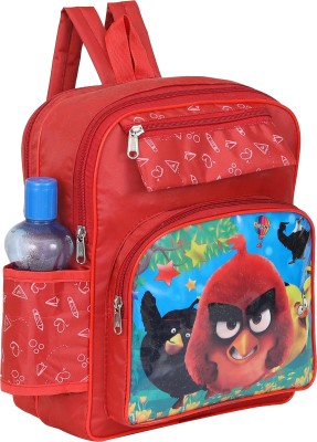 FRUZON Nursery LKG ANGRY BIRDS School Bag (RED Backpack Small Size) Waterproof School Bag(Red, 10 L)