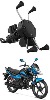 MATIES Premium Bike Mobile X-Grip Holder With Charger For Hero-Splendor-i-Smart-110 Bike Mobile Holder(Black)