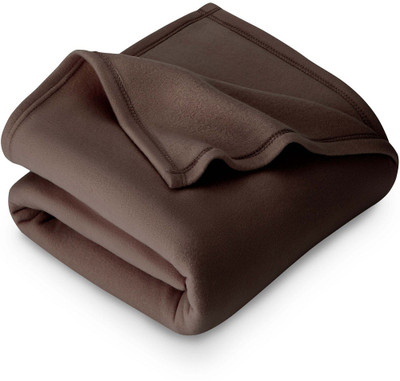 NKSA Solid Single AC Blanket for  AC Room(Woollen Blend, Brown)