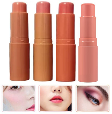 Emijun HIGEST QUALITY MATTE & CREAMY FINISH WATER PROOF MULTI USE BLUSHER STICK(MULTI COLOR)