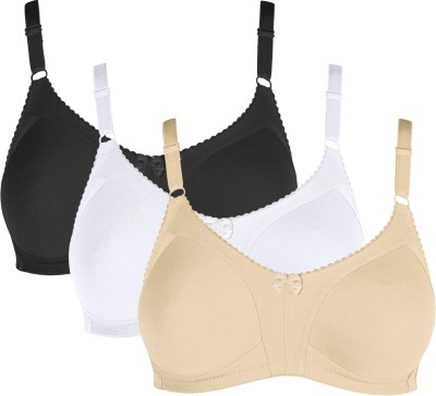 TEENY BOPPER Women T-Shirt Non Padded Bra(Beige, White, Black)